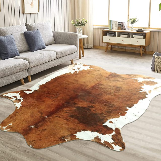 Cows Decorations Cowhide Rugs, Cow Carpet Living Room Decor